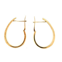 Pre Owned 9ct Half Hoop Earrings ZT127